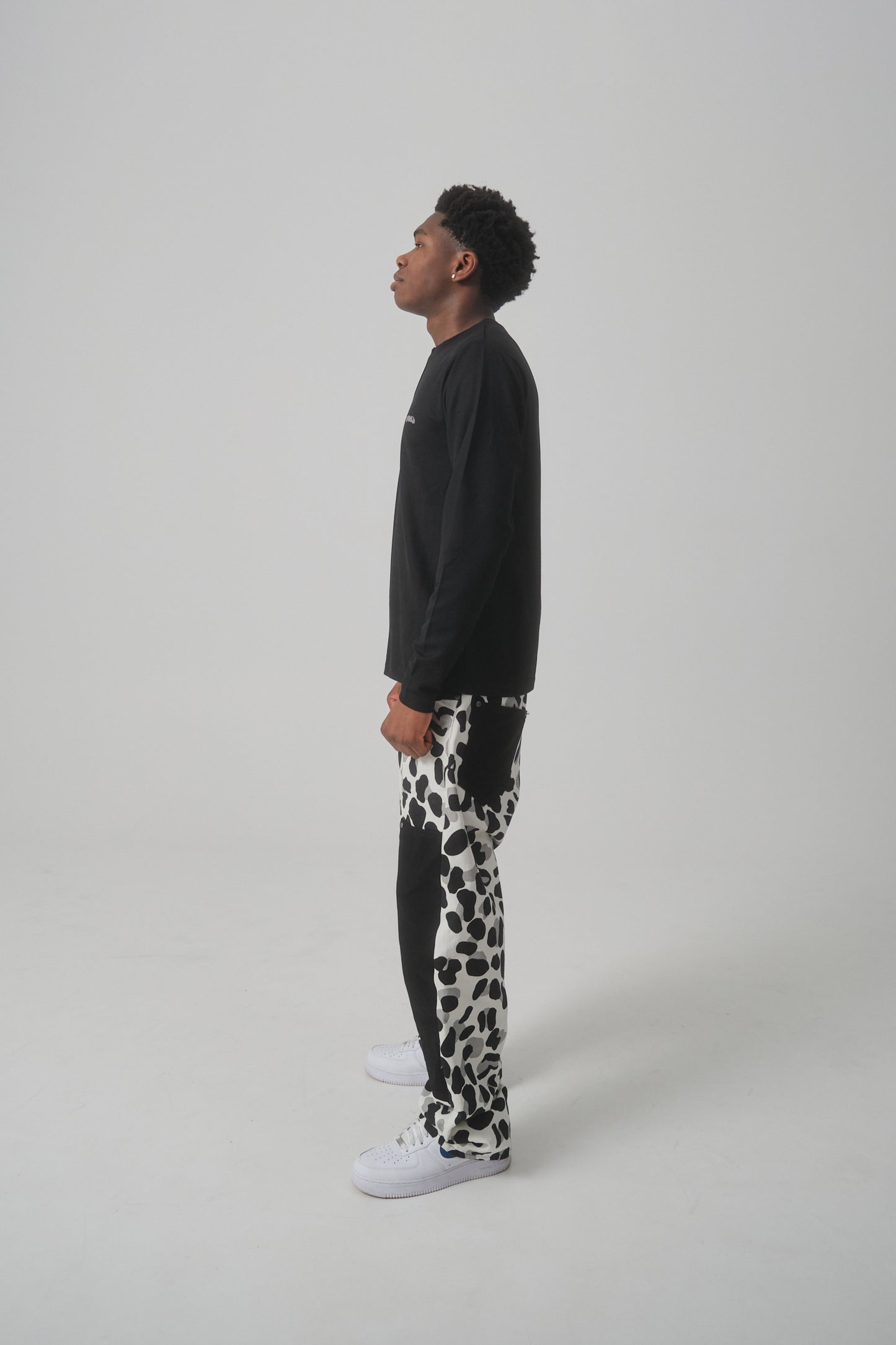 Henley Waffle Longsleeve Black