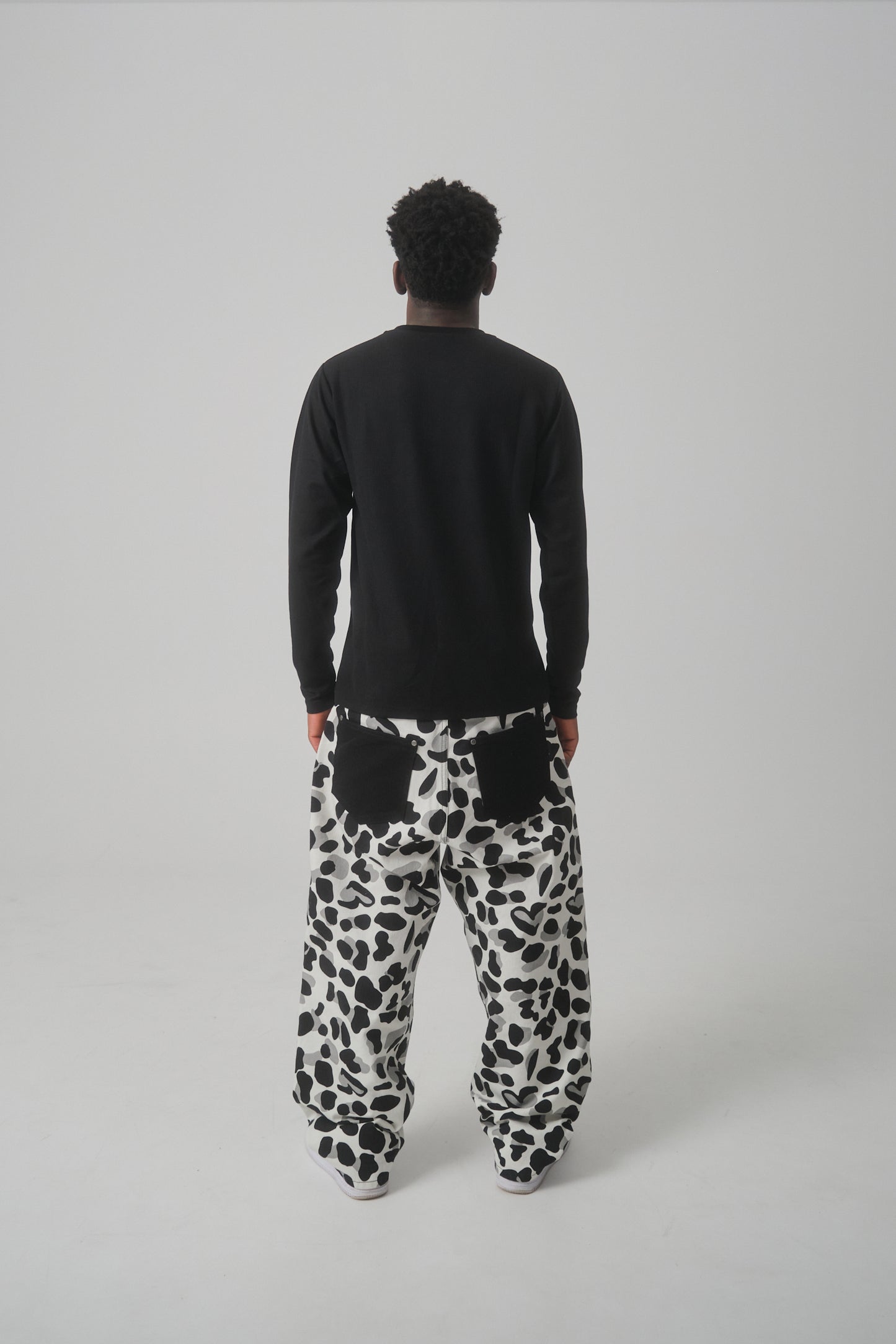 Henley Waffle Longsleeve Black