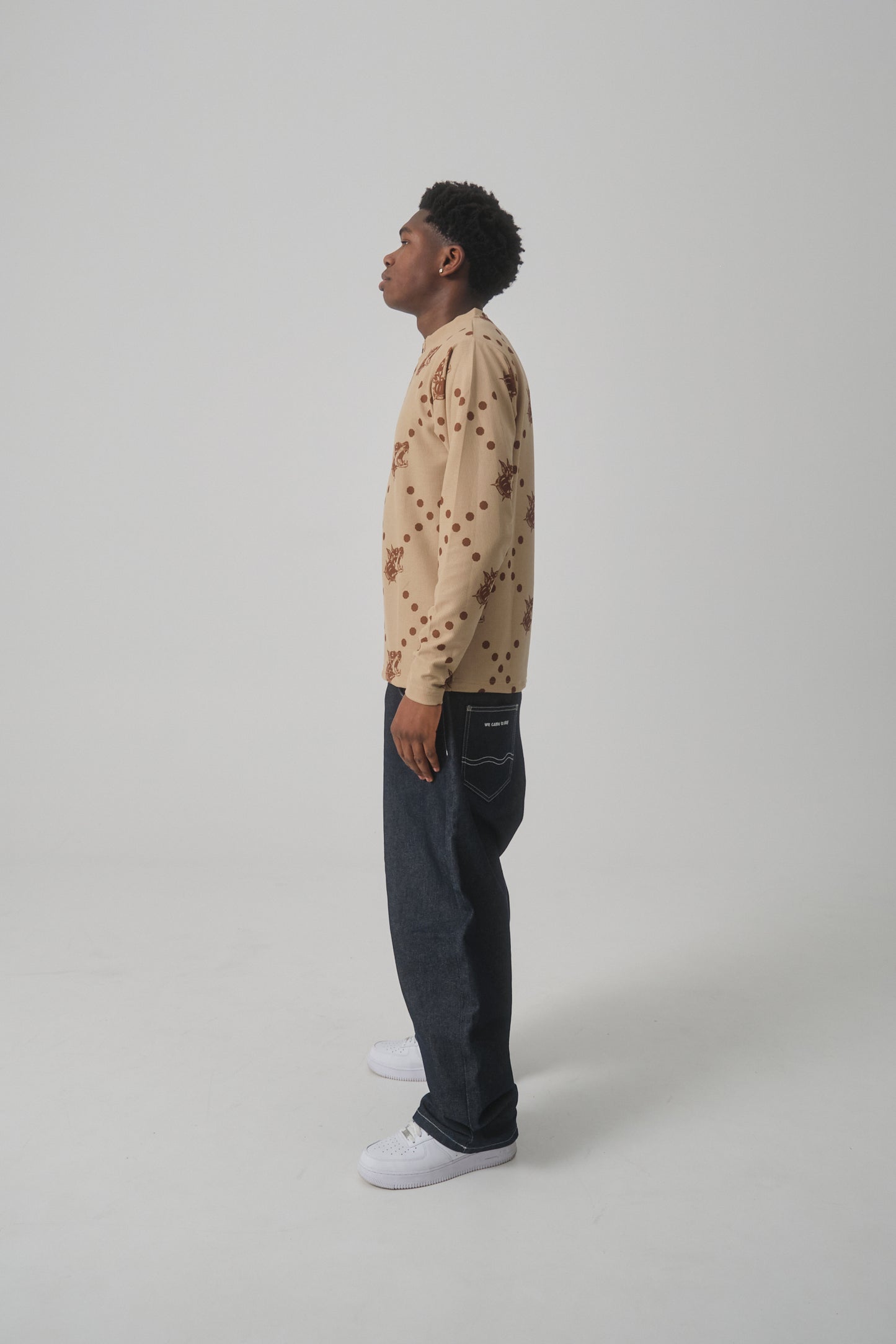 Henley Waffle Dog Longsleeve