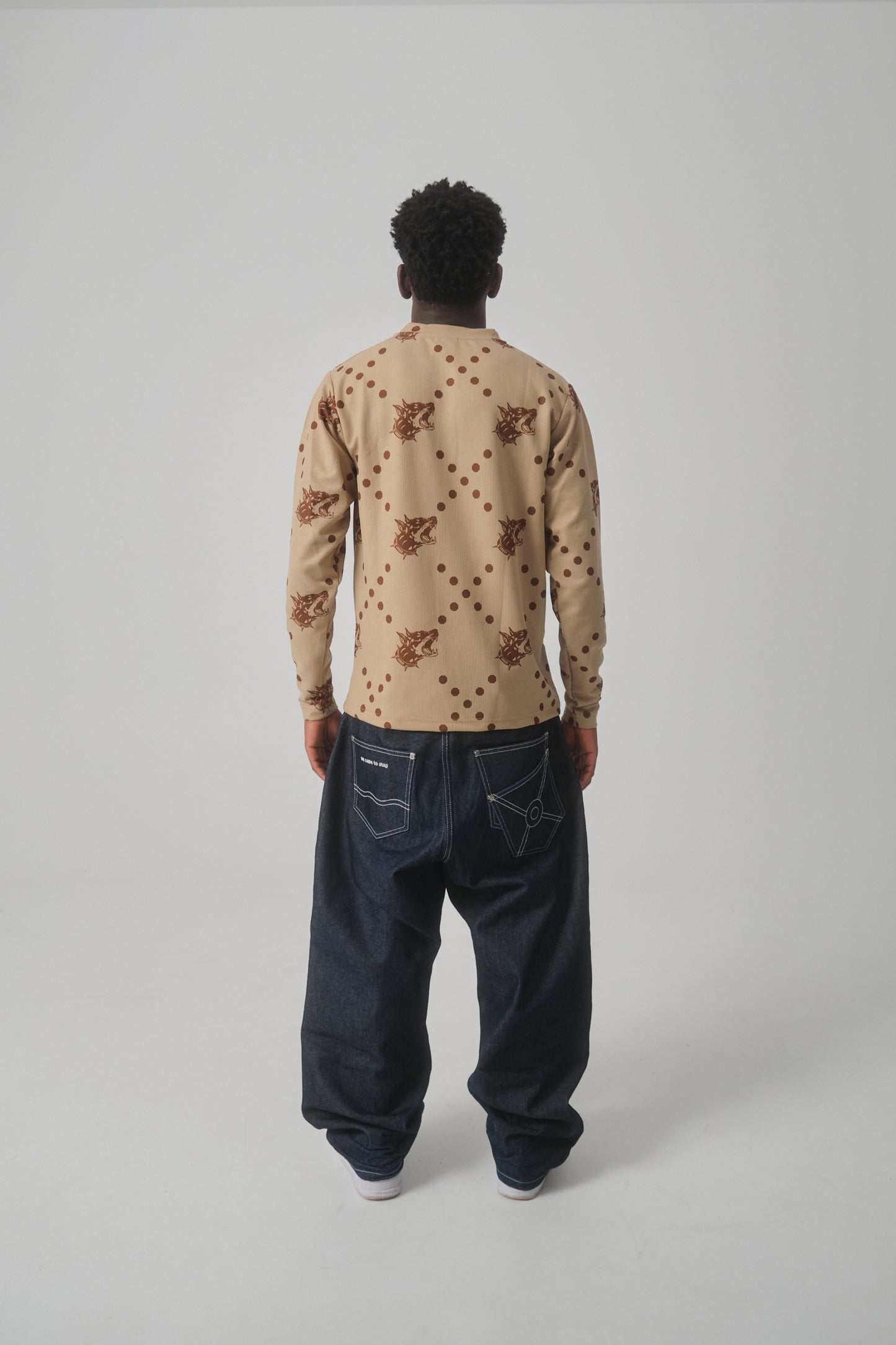 Henley Waffle Dog Longsleeve
